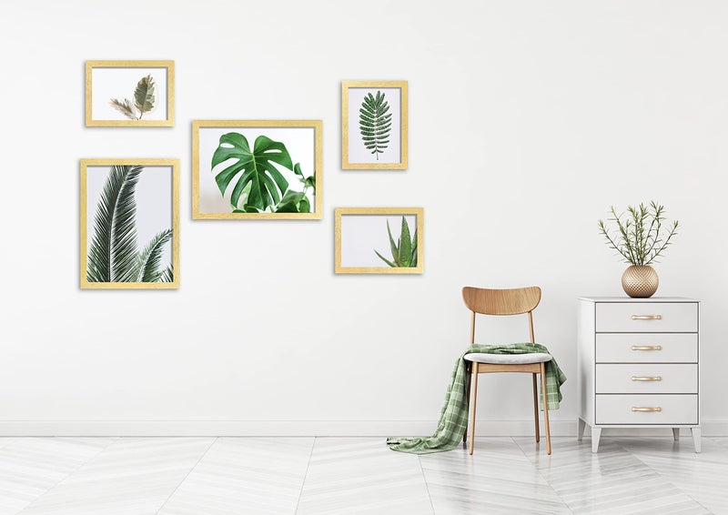 ELSKER&HOME 8x10 Picture Frame Gold Set of 6 - Multi Photo Frames Collage with HD Real Glass for Table Top or Wall Mount Display - Image 3